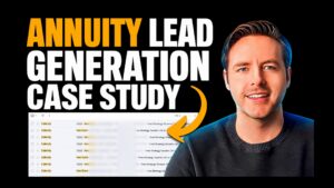 Full-frame annuity lead generation case study thumbnail with Advisor Systems gold branding